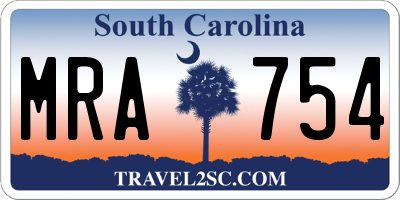 SC license plate MRA754