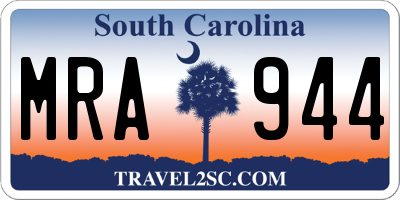SC license plate MRA944