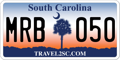 SC license plate MRB050