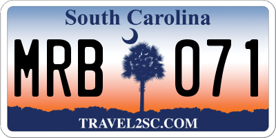 SC license plate MRB071