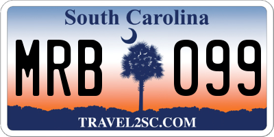 SC license plate MRB099