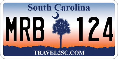 SC license plate MRB124