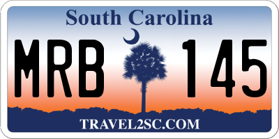 SC license plate MRB145
