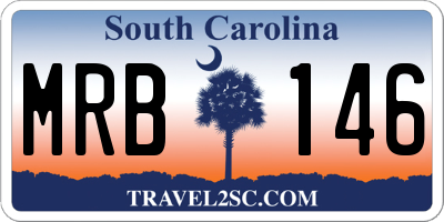 SC license plate MRB146