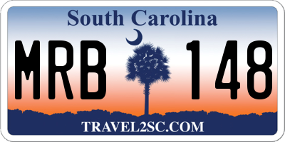 SC license plate MRB148