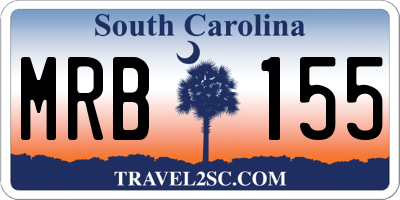 SC license plate MRB155