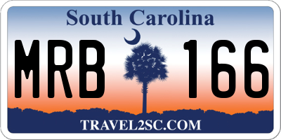 SC license plate MRB166