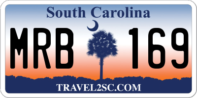 SC license plate MRB169