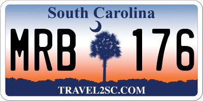 SC license plate MRB176