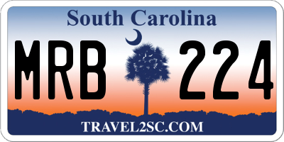 SC license plate MRB224