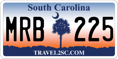 SC license plate MRB225