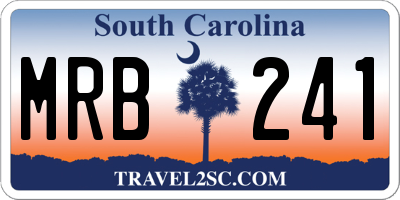 SC license plate MRB241