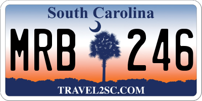 SC license plate MRB246