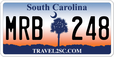 SC license plate MRB248