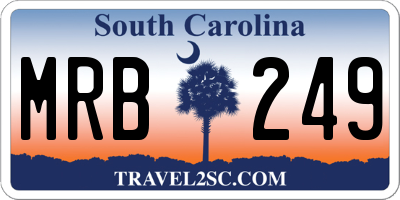 SC license plate MRB249