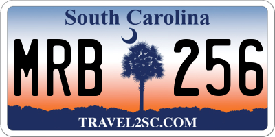 SC license plate MRB256