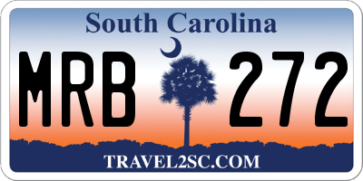 SC license plate MRB272