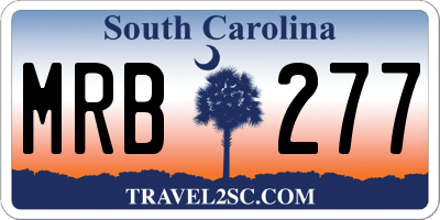 SC license plate MRB277