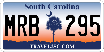 SC license plate MRB295