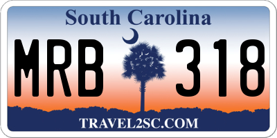 SC license plate MRB318