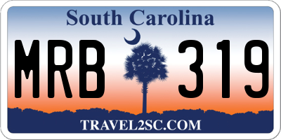 SC license plate MRB319