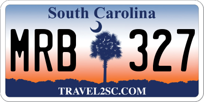 SC license plate MRB327