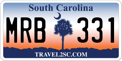 SC license plate MRB331