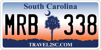 SC license plate MRB338