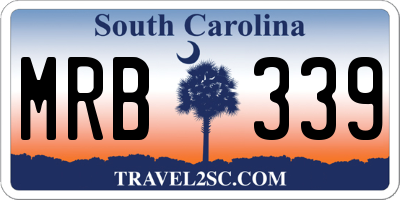 SC license plate MRB339