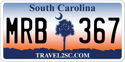 SC license plate MRB367