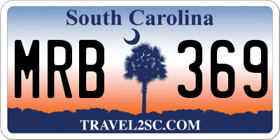 SC license plate MRB369