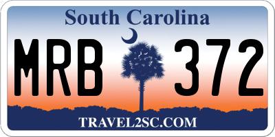 SC license plate MRB372