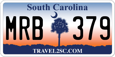 SC license plate MRB379