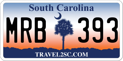 SC license plate MRB393