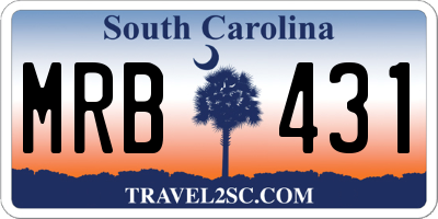 SC license plate MRB431
