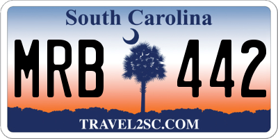 SC license plate MRB442