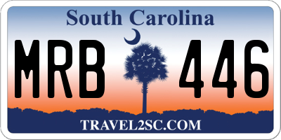SC license plate MRB446