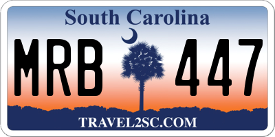 SC license plate MRB447