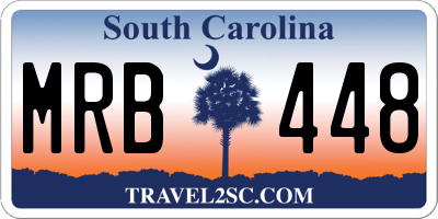 SC license plate MRB448