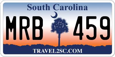 SC license plate MRB459