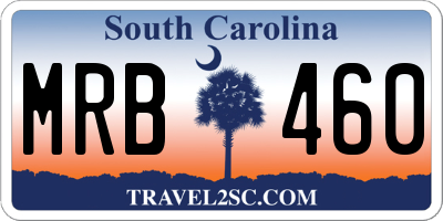 SC license plate MRB460