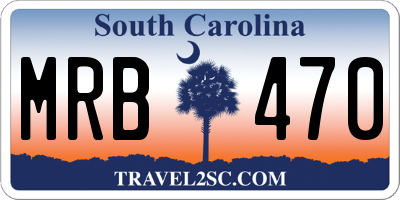 SC license plate MRB470