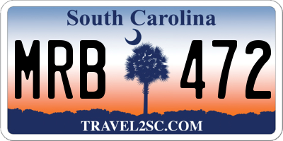 SC license plate MRB472