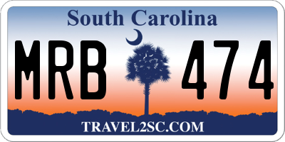 SC license plate MRB474
