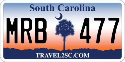 SC license plate MRB477