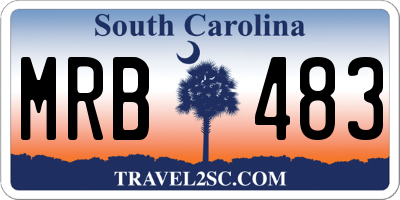 SC license plate MRB483