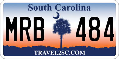 SC license plate MRB484