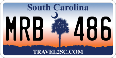 SC license plate MRB486