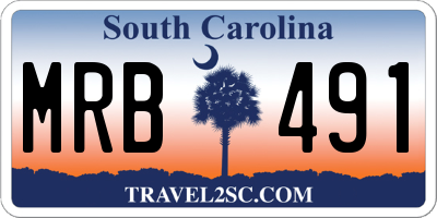 SC license plate MRB491
