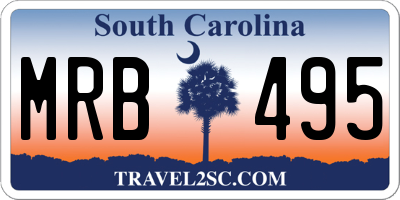 SC license plate MRB495